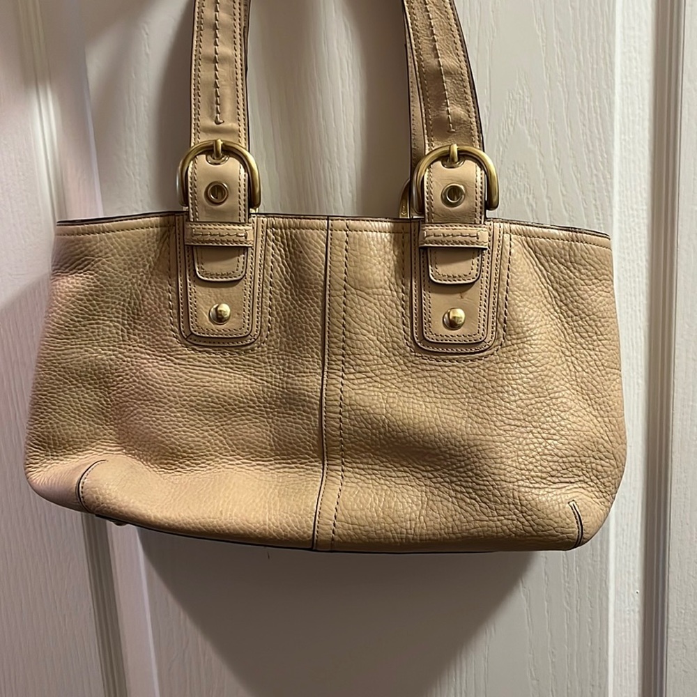 Tan Leather Coach Purse